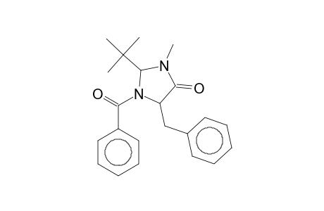 4-Imidazolidinone, 1-benzoyl-2-(1,1-dimethylethyl)-3-methyl-5-(phenylmethyl)-, (2R-cis)-
