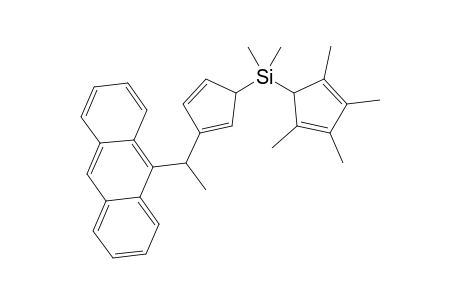 (ansa)-(2,3,4,5-Tetramethylcyclopentadienyl)-[(3'-(1"-(9"'-anthryl>ethyl)cyclopentadienyl]-dimethylsilane