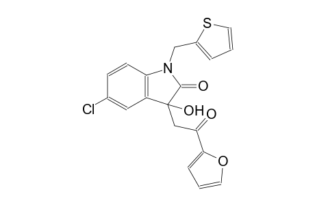 2H-indol-2-one, 5-chloro-3-[2-(2-furanyl)-2-oxoethyl]-1,3-dihydro-3-hydroxy-1-(2-thienylmethyl)-