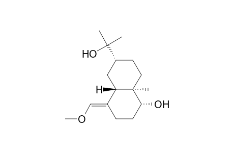 (1R,4E,4aS,6R,8aR)-4-(methoxymethylidene)-8a-methyl-6-(2-oxidanylpropan-2-yl)-1,2,3,4a,5,6,7,8-octahydronaphthalen-1-ol