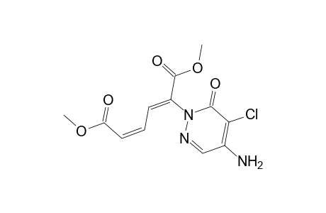Dimethyl (2Z,4Z)-2-(4-amino-5-chloro-6-oxo-1(6H)-pyridazinyl)-2,4-hexadienedioate