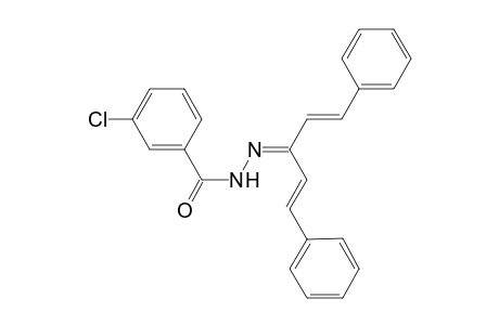 3-Chloro-N'-((2E)-3-phenyl-1-[(E)-2-phenylethenyl]-2-propenylidene)benzohydrazide