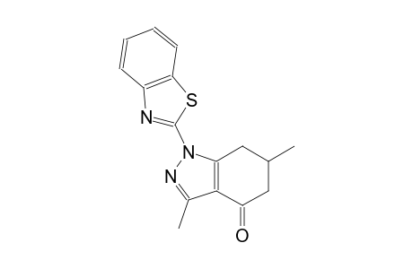 4H-indazol-4-one, 1-(2-benzothiazolyl)-1,5,6,7-tetrahydro-3,6-dimethyl-