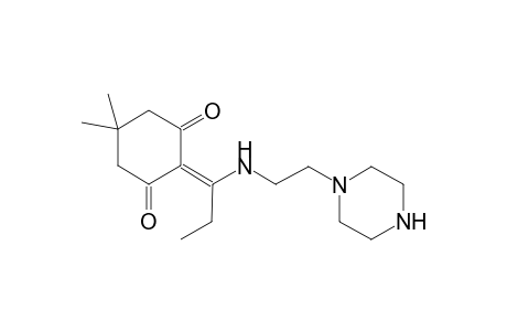 1,3-cyclohexanedione, 5,5-dimethyl-2-[1-[[2-(1-piperazinyl)ethyl]amino]propylidene]-
