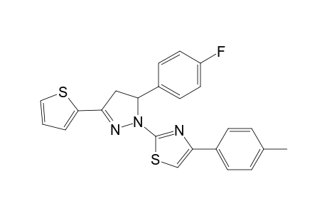 thiazole, 2-[5-(4-fluorophenyl)-4,5-dihydro-3-(2-thienyl)-1H-pyrazol-1-yl]-4-(4-methylphenyl)-