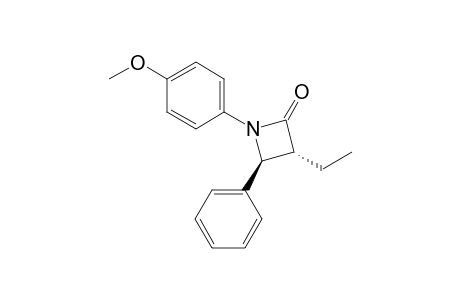 3(R)-1-(4-Methoxyphenyl)-3-ethyl-4(S)-phenylazetidin-2-one