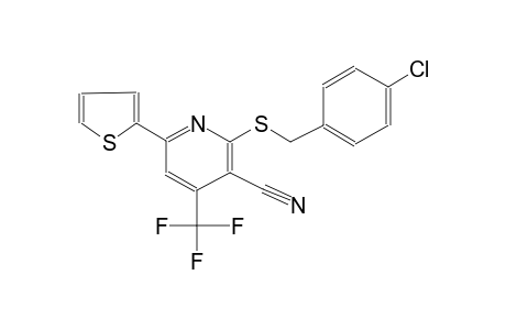 3-pyridinecarbonitrile, 2-[[(4-chlorophenyl)methyl]thio]-6-(2-thienyl)-4-(trifluoromethyl)-