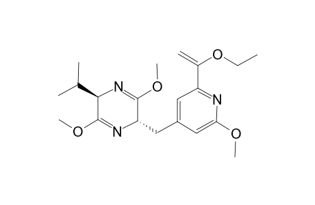(2S,5R)-2-[[2-(1-ethoxyethenyl)-6-methoxy-4-pyridinyl]methyl]-3,6-dimethoxy-5-propan-2-yl-2,5-dihydropyrazine
