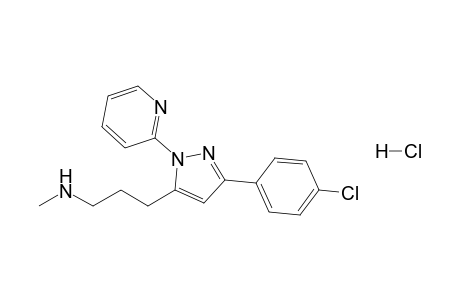 3-(4-Chlorophenyl)-1-(2-pyridinyl)-5-(3-methylamino)propylpyrazole hydrochloride salt