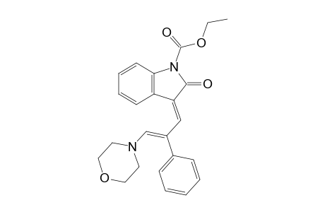 3-(3-Morpholin-4-yl-2-phenylallylidene)-2-oxo-2,3-dihydro-indole-1-carboxylic acid ethyl ester