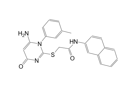 2-{[6-amino-1-(3-methylphenyl)-4-oxo-1,4-dihydro-2-pyrimidinyl]sulfanyl}-N-(2-naphthyl)acetamide
