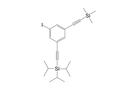 1-Iodo-3-[2-(1-triisopropylsilylethynyl)]-5-[2-(1-trimethylsilylethynyl)]benzene