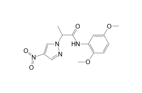 1H-Pyrazole-1-acetamide, N-(2,5-dimethoxyphenyl)-.alpha.-methyl-4-nitro-