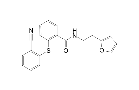 2-[(2-cyanophenyl)sulfanyl]-N-[2-(furan-2-yl)ethyl]benzamide