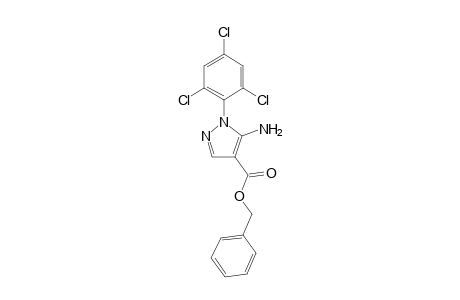1H-Pyrazole-4-carboxylic acid, 5-amino-1-(2,4,6-trichlorophenyl)-, phenylmethyl ester