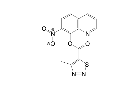 1,2,3-Thiadiazole-5-carboxylic acid, 4-methyl-, 7-nitro-8-quinolinyl ester