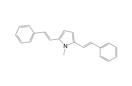1H-Pyrrole, 1-methyl-2,5-bis[2-phenylethenyl]-
