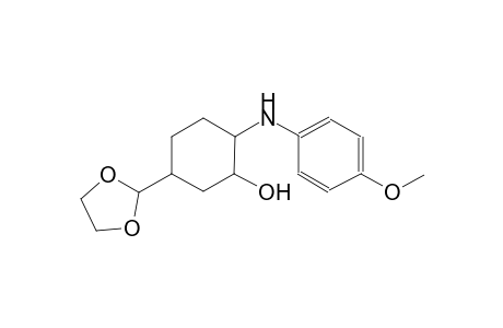 5-(1,3-dioxolan-2-yl)-2-(4-methoxyanilino)cyclohexanol
