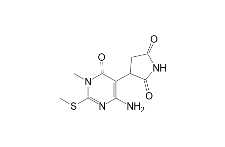 3-(4-amino-1-methyl-2-methylsulfanyl-6-oxo-pyrimidin-5-yl)pyrrolidine-2,5-dione