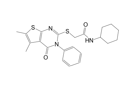 acetamide, N-cyclohexyl-2-[(3,4-dihydro-5,6-dimethyl-4-oxo-3-phenylthieno[2,3-d]pyrimidin-2-yl)thio]-