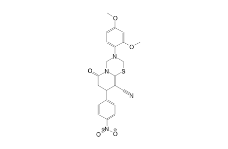 2H,6H-pyrido[2,1-b][1,3,5]thiadiazine-9-carbonitrile, 3-(2,4-dimethoxyphenyl)-3,4,7,8-tetrahydro-8-(4-nitrophenyl)-6-oxo-