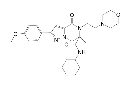 Pyrazolo[1,5-a]pyrazine-6-carboxamide, N-cyclohexyl-4,5,6,7-tetrahydro-2-(4-methoxyphenyl)-6-methyl-5-[2-(4-morpholinyl)ethyl]-4-oxo-