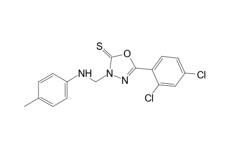 2-(2,4-dichlorophenyl)-4-[(p-toluidino)methyl]-delta2-1,3,4-oxadiazoline-5-thione
