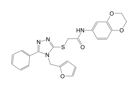 N-(2,3-dihydro-1,4-benzodioxin-6-yl)-2-{[4-(2-furylmethyl)-5-phenyl-4H-1,2,4-triazol-3-yl]sulfanyl}acetamide