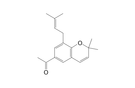1-[2,2-dimethyl-8-(3-methylbut-2-enyl)-1-benzopyran-6-yl]ethanone