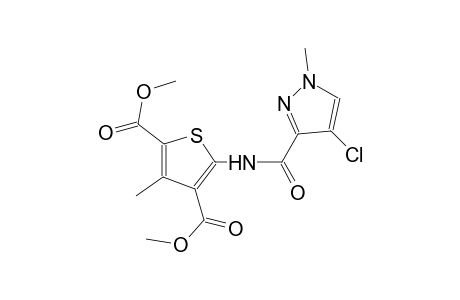 dimethyl 5-{[(4-chloro-1-methyl-1H-pyrazol-3-yl)carbonyl]amino}-3-methyl-2,4-thiophenedicarboxylate
