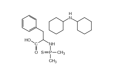 L-N-(DIMETHYLPHOSPHINOTHIOYL)-3-PHENYLALANINE, COMPOUND WITH DICYCLOHEXYLAMINE (1:1)