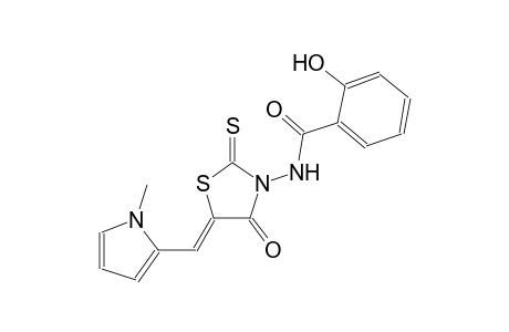 2-hydroxy-N-{(5Z)-5-[(1-methyl-1H-pyrrol-2-yl)methylene]-4-oxo-2-thioxo-1,3-thiazolidin-3-yl}benzamide