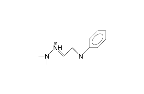 1,1-Dimethyl-5-phenyl-1,2,5-triaza-pentadienium cation