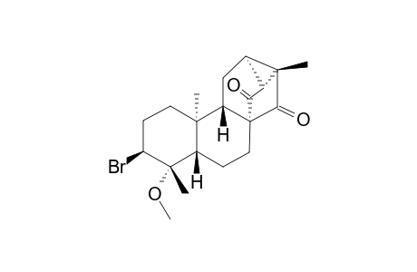 18-Bromo-4.alpha.-methoxy-19-nor-(ent)-trachylobane-14,15-dione