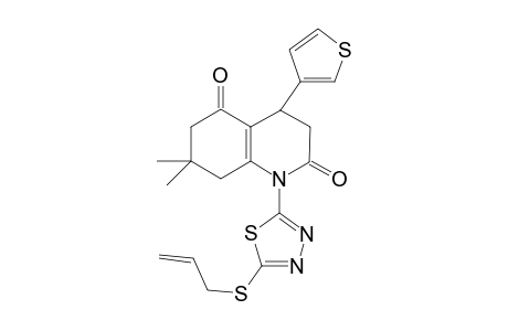 2,5(1H,3H)-Quinolinedione, 4,6,7,8-tetrahydro-7,7-dimethyl-1-[5-(2-propenylthio)-1,3,4-thiadiazol-2-yl]-4-(3-thienyl)-