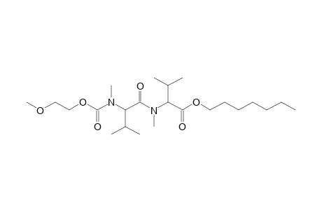 Valylvaline, N,N'-dimethyl-N'-(2-methoxyethoxycarbonyl)-, heptyl ester