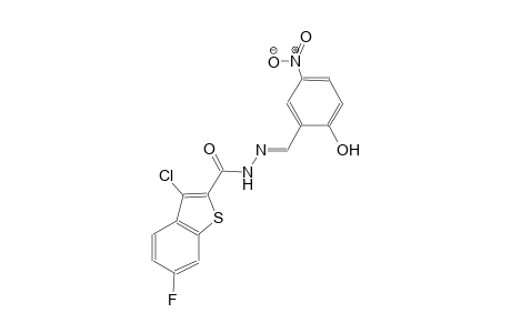 3-chloro-6-fluoro-N'-[(E)-(2-hydroxy-5-nitrophenyl)methylidene]-1-benzothiophene-2-carbohydrazide