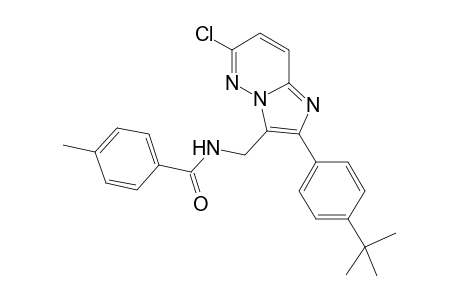 N-[[2-(4-tert-butylphenyl)-6-chloranyl-imidazo[1,2-b]pyridazin-3-yl]methyl]-4-methyl-benzamide
