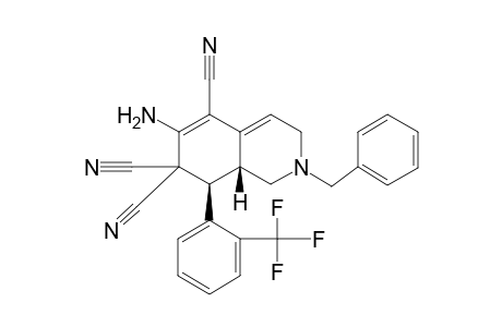 (8S,8aR)-6-amino-2-(phenylmethyl)-8-[2-(trifluoromethyl)phenyl]-1,3,8,8a-tetrahydroisoquinoline-5,7,7-tricarbonitrile
