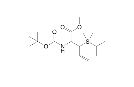 Methyl 2-[(t-butoxycarbonyl)amino]-3-[(isopropyl)dimethylsilyl]hex-4-enoate