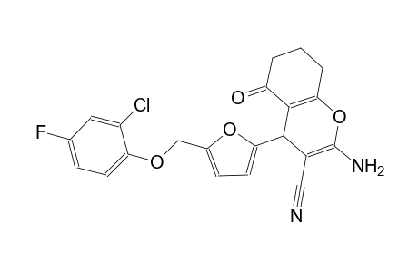 2-amino-4-{5-[(2-chloro-4-fluorophenoxy)methyl]-2-furyl}-5-oxo-5,6,7,8-tetrahydro-4H-chromene-3-carbonitrile
