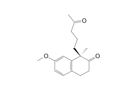 2(1H)-Naphthalenone, 3,4-dihydro-7-methoxy-1-methyl-1-(4-oxopentyl)-, (R)-