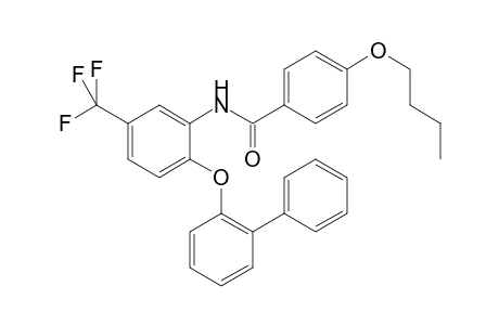 4-Butoxy-N-[2-(2-phenylphenoxy)-5-(trifluoromethyl)phenyl]benzamide