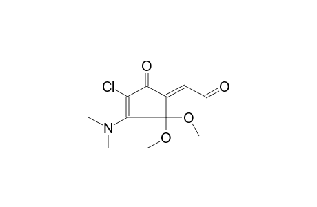 2-CHLORO-3-DIMETHYLAMINO-4,4-DIMETHOXY-5E-(EXO-FORMYLMETHYLENE)-2-CYCLOPENTENONE