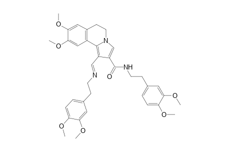 Pyrrolo[2,1-a]isoquinoline-2-carboxamide, N-[2-(3,4-dimethoxyphenyl)ethyl]-1-[[[2-(3,4-dimethoxyphenyl)ethyl]imino]methy l]-5,6-dihydro-8,9-dimethoxy-