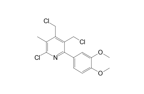 6-Chloro-3,4-bis(chloromethyl)-2-(3,4-dimethoxyphenyl)-5-methylpyridine