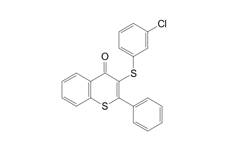 3-[(3-Chlorophenyl)thio]-2-phenyl-4H-thiochromen-4-one