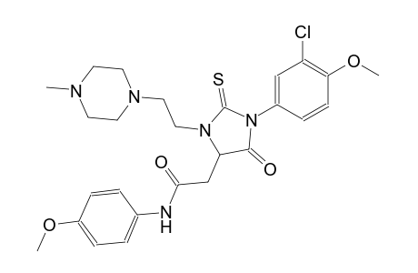 2-{1-(3-chloro-4-methoxyphenyl)-3-[2-(4-methyl-1-piperazinyl)ethyl]-5-oxo-2-thioxo-4-imidazolidinyl}-N-(4-methoxyphenyl)acetamide