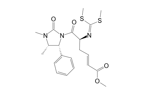 (2E,5S,4'S,5'R)-Methyl 6-(3',4'-Dimethyl-2'-oxo-5'-phenyl-1'-imidazolyldinyl)-5-[bis(methylsulfanyl)methyleneamino]-6-oxo-2-hexenoate