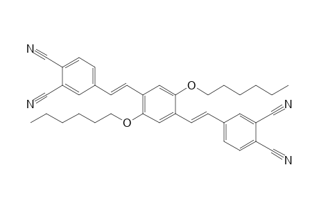 4-[(E)-2-[4-[(E)-2-(3,4-dicyanophenyl)ethenyl]-2,5-dihexoxy-phenyl]ethenyl]benzene-1,2-dicarbonitrile
